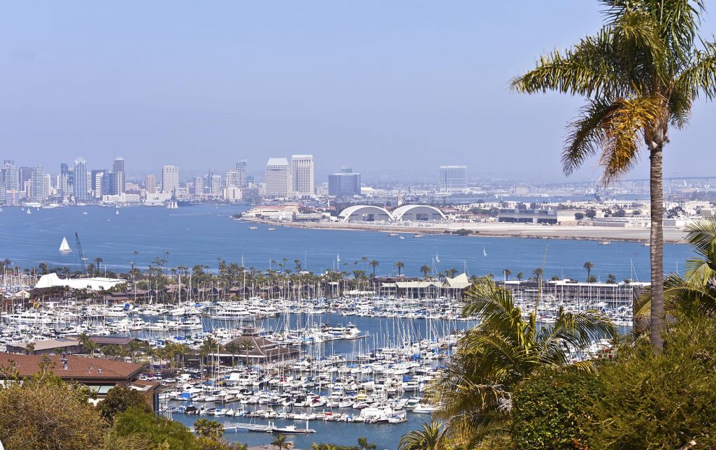 Aerial View Of Point Loma With Views Of The Bay