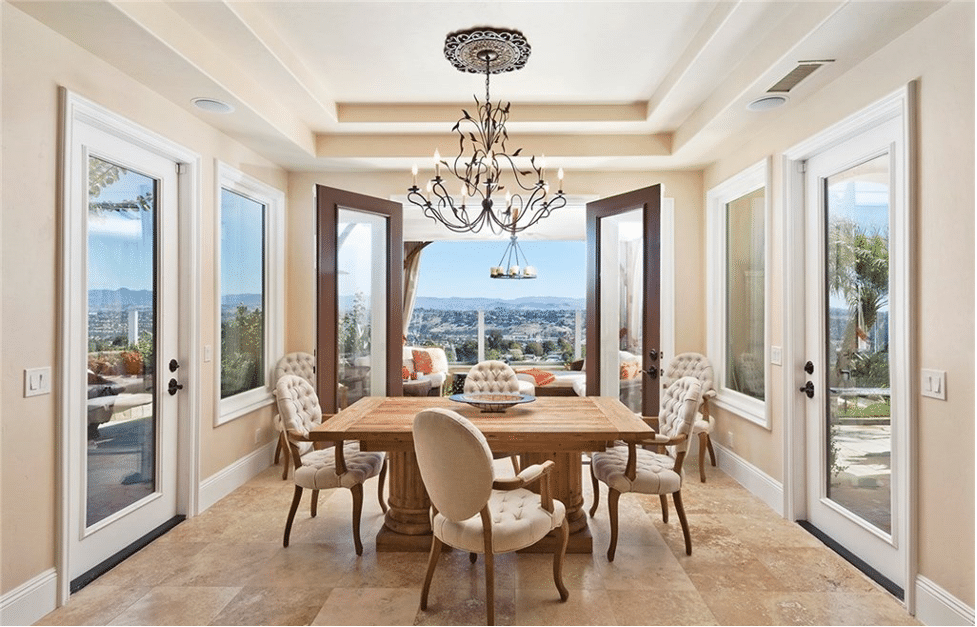 2 Vista Montemar, Laguna Niguel Dining Room With Chandelier And Stunning Views