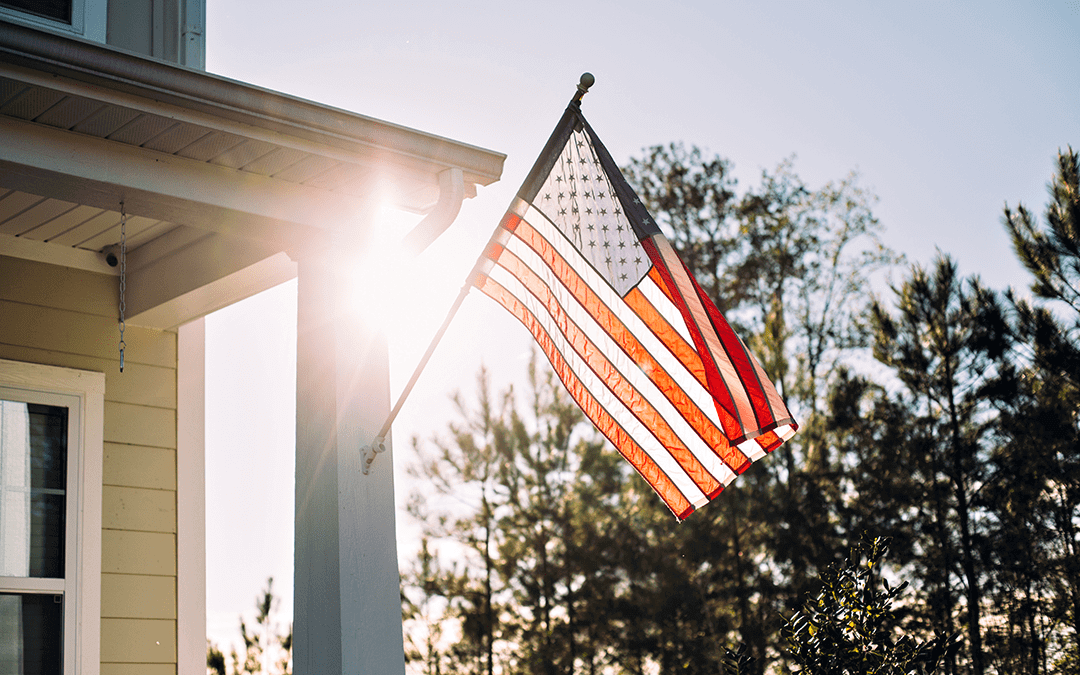 Veteran and Flag